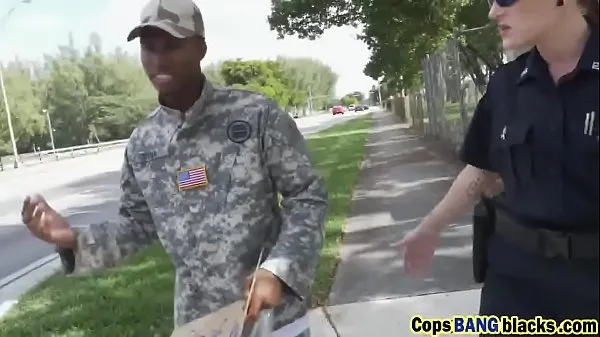 Black dude in fake army uniform stand fu-soldier-gets-used-as-a-fuck-toy-blackpa 새로운 비디오를 시청하십시오