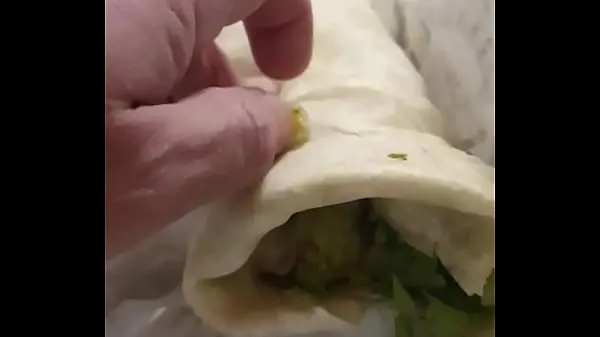 Tonton Video Cum on food - hot burrito baru