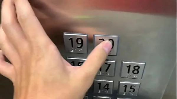 شاهد مقاطع فيديو جديدة Sex in public, in the elevator with a stranger and they catch us